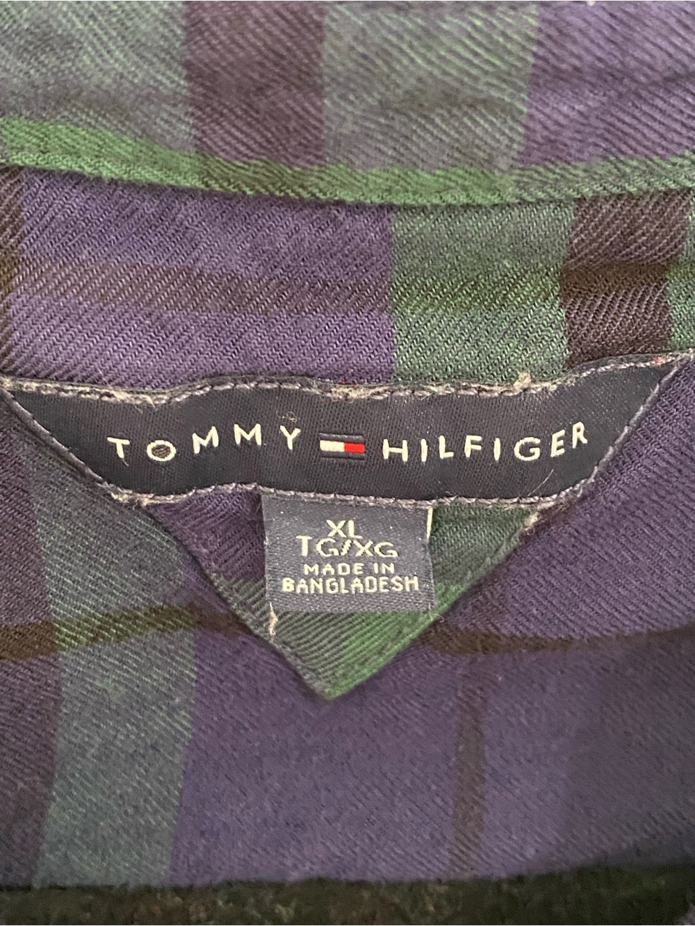 Tommy Hilfiger Blackwatch Plaid Button Down Shirt Women's XL - Picture 3 of 6